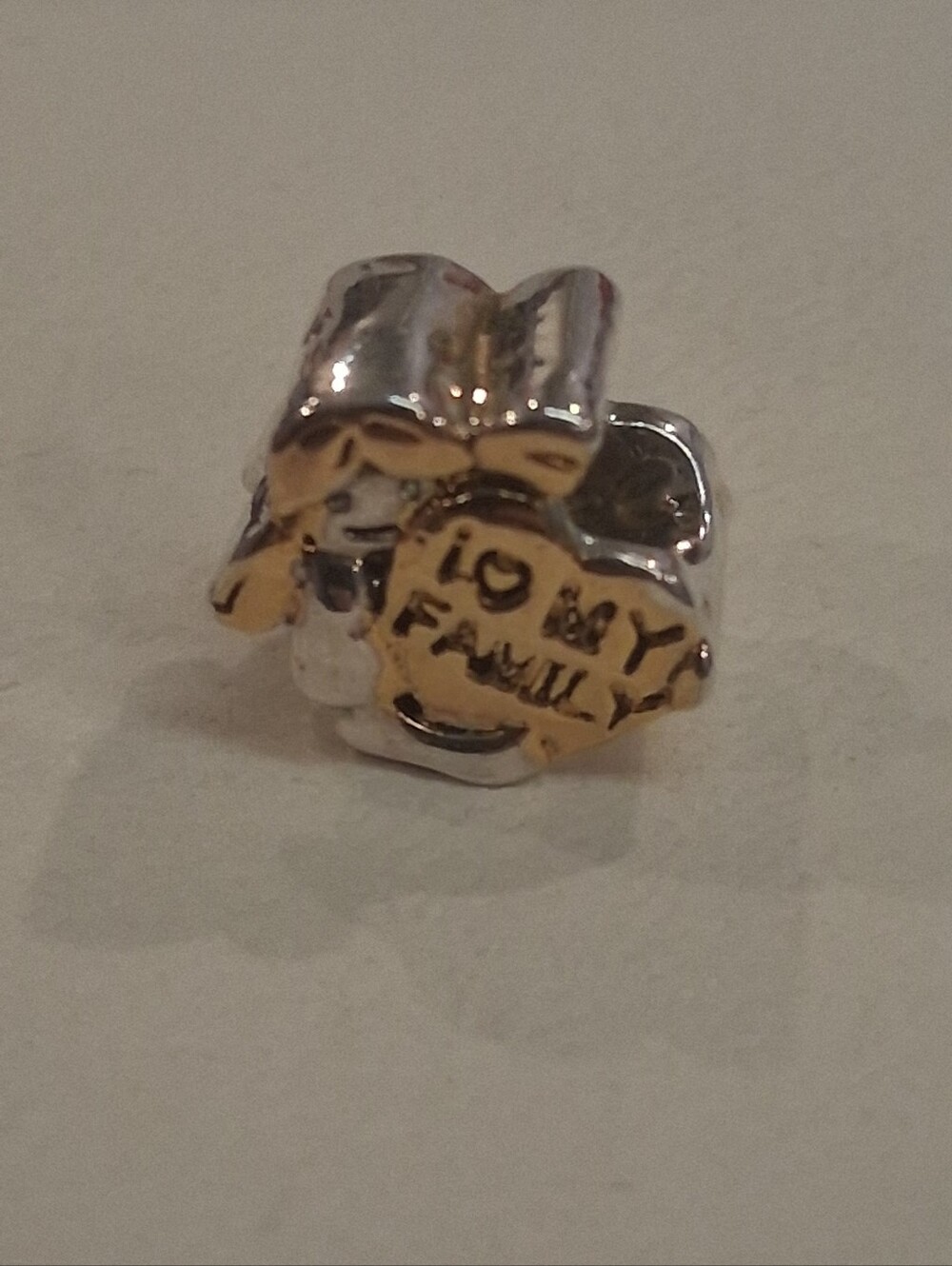 Love My Famiy Two-tone Charm